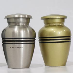 Urnas de recuerdo pequeñas tribanda de aluminio de alta calidad, urnas de cremación para cenizas humanas, urnas de cremación de alta calidad - Product Image 5