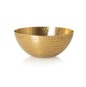 Nuevo diseño hecho a mano Metal martillado oro alta calidad ecológico fiesta servir tazón fabricante exportador India - Product Image 2