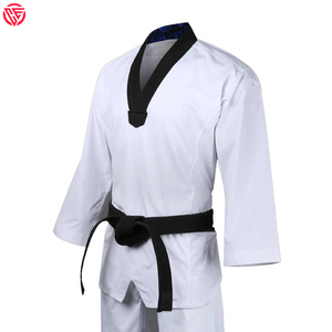 Uniforme de Taekwondo negro de artes marciales profesionales, Material ligero para hombres, logotipo bordado personalizado, Taekwondo - Product Image 6