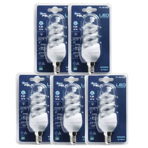 Bombilla de Cristal en Forma de Espiral, Base E14, Uso Residencial, Luz Blanca Cálida 6500K, 5W/7W, CRI80, Sensor de Luz, DC12V, Don Feliz - Product Image 1