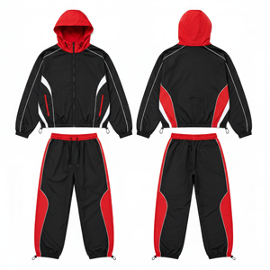 Survêtements de loisirs et de sport urbains 2026, tendance, de haute qualité, couleur unie, avec poches zippées, respirants et légers, en stock - Product Image 3