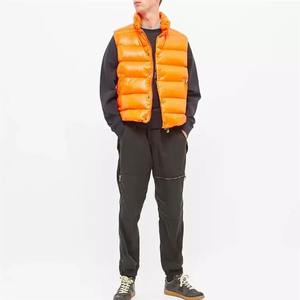 Chaqueta acolchada de nailon 100% informal para hombre, chaleco de alta calidad, capucha transpirable, cremallera, cuello redondo, ropa exterior de invierno, servicio OEM disponible - Product Image 3