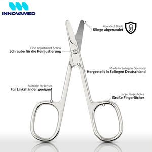 Tijeras Profesionales para Cutículas de Uñas, Acero Inoxidable, Herramienta de Manicura y Pedicura para Salón y Uso Personal, por INNOVAMED - Product Image 3