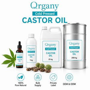 Huile de ricin pure naturelle en vrac, Ricinus Communis, pressée à froid, vente en gros, marque privée, OEM, ODM, pour la croissance des cils, des sourcils et des cheveux - Product Image 1