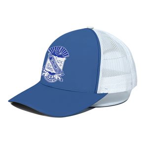 Casquette Trucker 5 Panneaux en Coton 100% avec Broderie 3D Personnalisée Phi Beta Sigma - Style Image Réglable pour Extérieur, Décontractée, Voyage, Quatre Saisons - Product Image 2