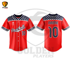 Prix de gros Logo personnalisé pas cher hommes s vierge maille bouton complet Baseball uniforme maillot Set Top Softball uniformes conceptions - Product Image 1