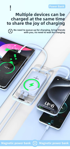 22.5W ngân hàng điện từ nhanh chóng sạc điện thoại di động 10000mAh 15W sạc không dây xách tay từ ngân hàng điện - Product Image 3