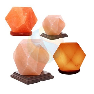 Lámpara de sal de roca náutica decorativa ecológica del Himalaya pura 100% de Sian Enterprises, artesanías naturales de cristal tallado de forma redonda - Product Image 4