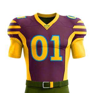 Ropa deportiva duradera de fútbol americano para hombre, atuendo atlético de malla transpirable con uniformes de entrenamiento de Jersey de manga corta - Product Image 3