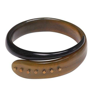 Bracelet spirale en corne de buffle style animal pour femme, fait main, durable, couleur naturelle, bijoux d'inspiration antique - Product Image 4