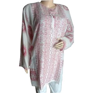 Alta calidad alta calidad Om Kurta 100% tela de algodón precios al por mayor ropa Lisa personalizada Anti Technics artículo estilo para exportación - Product Image 3