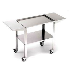 Carrito Doble para Barbacoa Plateado 128.5x48.6x76cm 46130 para Parrillas de Exterior - Product Image 1