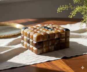 Boîte en corne de buffle pour le rangement de bijoux et de cadeaux - Intérieur doux pour les objets délicats Haute qualité - Product Image 3