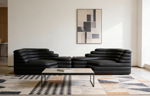 Ensemble de canapés RUNXI de style nordique élégant pour salon DS 1025, meubles de salon, canapé sectionnel en cuir à assise profonde - Product Image 3