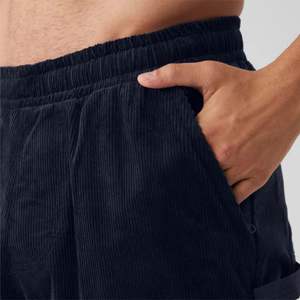Pantalones Cargo de Pana de Alta Calidad para Hombre, Corte Holgado con Cintura Elástica y Bolsillos Laterales, Modernos y Cómodos - Product Image 3