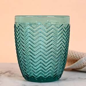 Midori Exquisite Retro Striped Drinking Glass <b>Set</b> of 6 Dishwasher Safe Elegant Glass Drinkware - Product Image 5