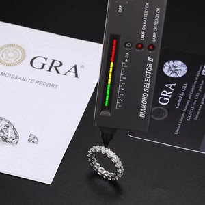 Anillos de moissanita VVS1 de 3MM Unisex con certificación GRA para mujer, banda de boda de compromiso de plata 925 - Product Image 4