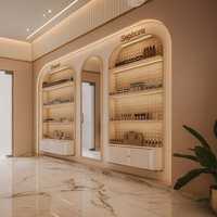Présentoir de parfums pour salon de beauté, présentoir métallique personnalisé, mobilier de spa, accessoire de présentation pour comptoir de réception de salon de beauté