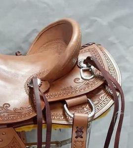 Selle de Roping Western en Cuir Marron de Qualité Supérieure avec Siège Confortable pour l'Équitation à Prix Abordable - Product Image 4