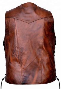 Nouveau gilet en cuir vintage marron à 10 poches pour hommes, veste d'extérieur décontractée personnalisée pour adultes - Product Image 2