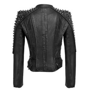 Chaqueta moderna de cuero genuino para mujer Totalmente personalizable de secado rápido transpirable y cómoda para el precio de otoño - Product Image 4