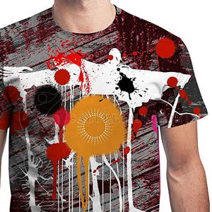 T-shirts de compression sportifs pour hommes, haute performance, tricotés, 100% élasthanne/polyester, imprimés par sublimation, écologiques - Product Image 3