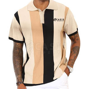 Polo de punto cómodo para hombre, polos de secado rápido para hombre, polos de punto transpirables hechos de algodón - Product Image 1