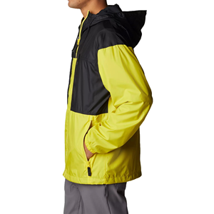 <b>Men's</b> Hooded <b>Safari</b> <b>Jacket</b> Waterproof Breathable Windproof Zipper Formal Autumn Outdoor Wear Yellow Black Polyester - Product Image 3