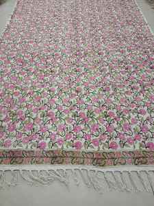 Custom Made 100% Cotton Hand <b>Block</b> Rugs for Multi Purpose for Performing <b>Yoga</b>,table Covers & Rituals on White Base Fabric - Product Image 4