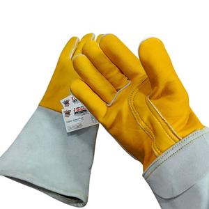 ISONZ TIG Argon Gants De Soudage En Gros Gants En Cuir De Vachette Sécurité Résistant À La Chaleur Anti-Coupure Anti-Impact Caractéristiques pour La Main - Product Image 3