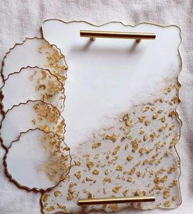 ถาดเรซินอีพ็อกซี่เรซิ่นแฮนด์เมดทันสมัยสำหรับเป็นของขวัญแต่งงานขายส่งจากอินเดีย - Product Image 3