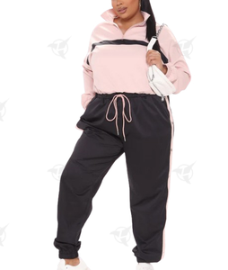 Femmes grande taille Polyester Nylon coupe-vent survêtement respirant veste et pantalon durable en gros ensembles pas cher prix 2026 - Product Image 4