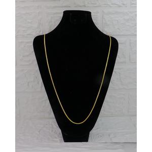 Collier chaîne en corde plaqué or pour femmes, design durable, finition dorée, chaîne artificielle, mode simple et élégante, chaîne de cou - Product Image 2