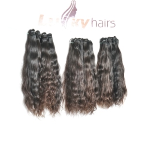 Extensions de cheveux humains Remy indiens vierges non transformés Alignement des cuticules des cheveux humains bruts HD Lace Wave Curl for Genius Weft Wave - Product Image 6