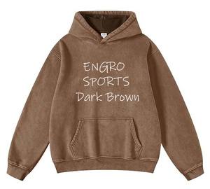 Sweats à capuche personnalisés pour hommes 100% coton Heavyweight Boxy Fit Hoodie Streetwear Sweat à capuche surdimensionné à épaules tombantes pour homme - Product Image 2