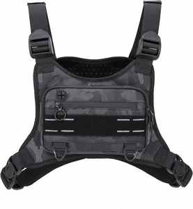 Custom Lightweight Waterproof <b>Running</b> Vest Front Chest Pack with Built-In Phone Holder Anti-Theft Sports Chest Rig Bag for Men - Product Image 4