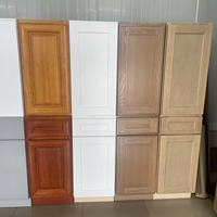Meubles de cuisine modulaires modernes en chêne massif blanc, élégance fabriquée en usine, finition laquée en contreplaqué RTA, tiroir coulissant pour évier