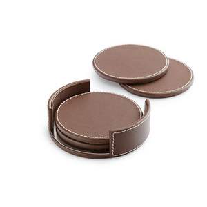 Ensemble de sous-verres en cuir au design exclusif 4 pièces à utiliser sur la table Look chic fait à la main de qualité supérieure Vente directe d'usine - Product Image 5