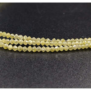 Cuentas de diamante amarillo de calidad AAA+ 100% naturales facetadas en forma de rondel para la fabricación de joyería, venta al por mayor a precio de fábrica. - Product Image 3