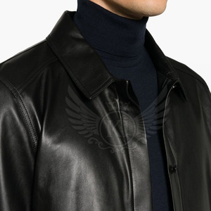 Pakistan Made Best Selling <b>Leather</b> <b>Shirt</b> for Men Low Moq Breathable <b>Leather</b> <b>Shirt</b> for Men in Stock - Product Image 6