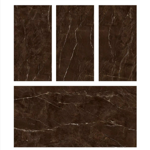 Sahara Noir 600x1200mm Apartamento Marrón Diseño moderno Textura de piedra Mármol pulido Azulejo de piso de porcelana de cerámica brillante - Product Image 1