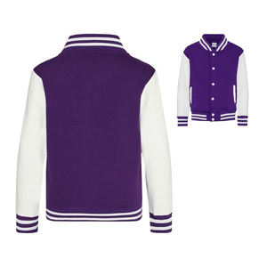 Veste d'hiver universitaire à col montant pour hommes Veste de baseball en toile du fabricant avec broderie sur le devant Design vierge vente en gros - Product Image 5