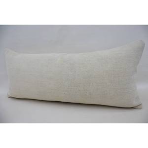 Oreiller en laine beige 16x36 pouces coussin de style Kantha imprimé floral et feuille vintage en soie tissée avec motif carré - Product Image 4