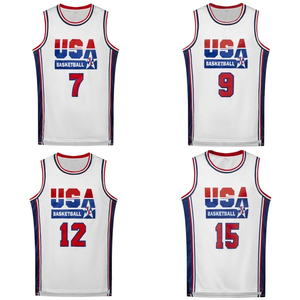 Maillots de basket-ball personnalisés par sublimation, sans manches, antibactériens, respirants, 100% polyester, 180g, ensembles de vêtements de sport - Product Image 1