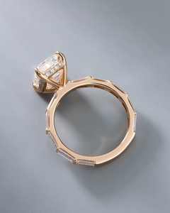 แหวนเงินแท้ 925 ขนาด 10x14 มม. ประดับเพชรโมอิสซาไนต์ 10 กะรัต ดีไซน์สวยหรู แหวนเงินสำหรับผู้หญิง แหวนโมอิสซาไนต์สั่งทำพิเศษ - Product Image 4