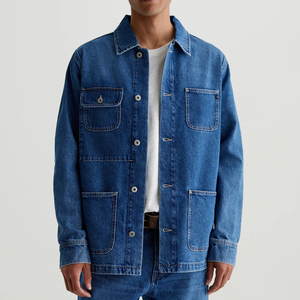 Wholesale Men Classic <b>Chore</b> <b>Jacket</b> Casual Denim <b>Jackets</b> Breathable Fashion Premium Quality Cotton Denim <b>Jacket</b> - Product Image 1