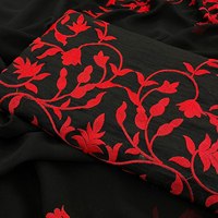 Magnifique Madhuri D. Actrice de cinéma Porter Top Classe Qualité Meilleur Design Noir Couleur Georgette Saree Avec Broderie Blouse