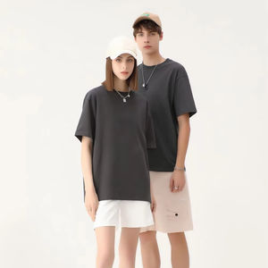 Venta caliente de alta calidad Unisex Camiseta de manga corta 270gsm peso pesado Camiseta de algodón liso para la impresión de la camiseta para los hombres - Product Image 1