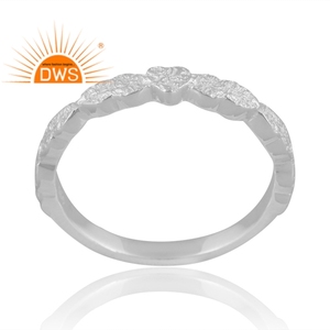 Anillo de banda de plata 925 de diseño vintage para mujer, joyería personalizada para mujer, regalo para ella - Product Image 1