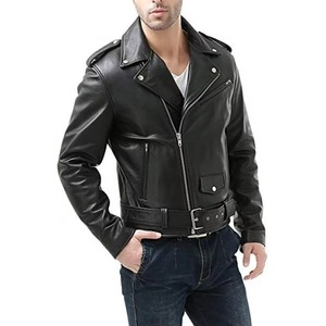 Chaqueta de Motociclista Clásica Personalizada al por Mayor para Hombre, Chaqueta de Cuero Genuino de Primera Calidad con Capucha, Diseño para Invierno - Product Image 1